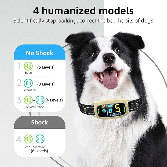 FAFAFROG Dog Bark Collar, Rechargeable Smart Collar, Anti Barking Training - Image 3