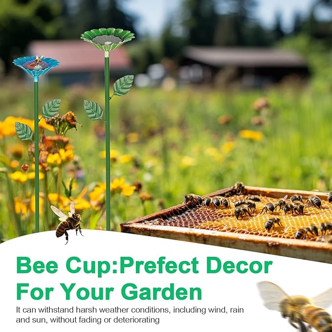 4 Pack Metal Bee Watering Station - Image 6