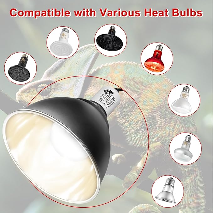 Large Caliber Reptile Lamp Cover Dome Supports Up to 250W, Diameter 7.0 Inch - Image 4