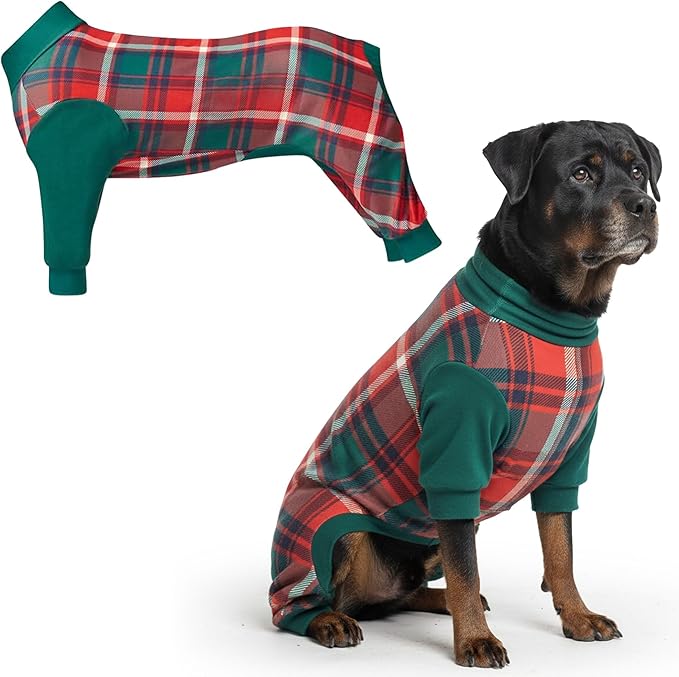 Spark Paws Dog Christmas Pajama, Dog Recovery Suit Male, Ultra-Soft and 4-Way by SparkPaws