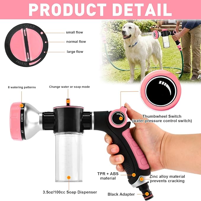 Premium Dog Washing Hose Attachment, Dog Shower Attachment - Image 5