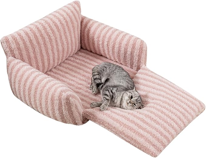 Hollypet Cat Bed Fluffy Plush Multifunctional Double-Layer Machine Washable - Image 2