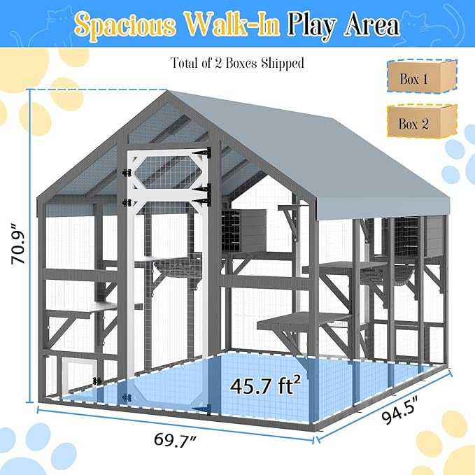 Ketive Extra Large Catio Outdoor Cat Enclosure - Image 2