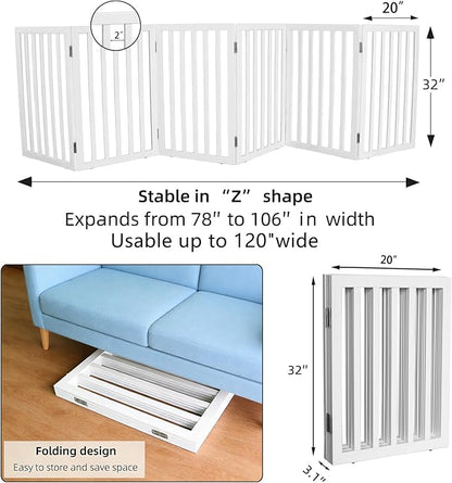 Dog Gate Indoor, Freestanding Dog Fence - Image 7