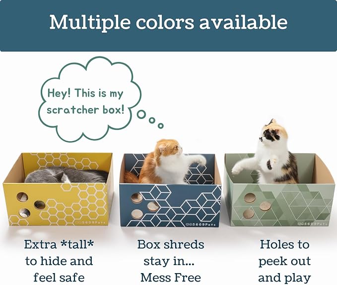 5609PETS Cat Scratching Box, Extra Large Refillable Double-Sided Scratch Pad - Image 7