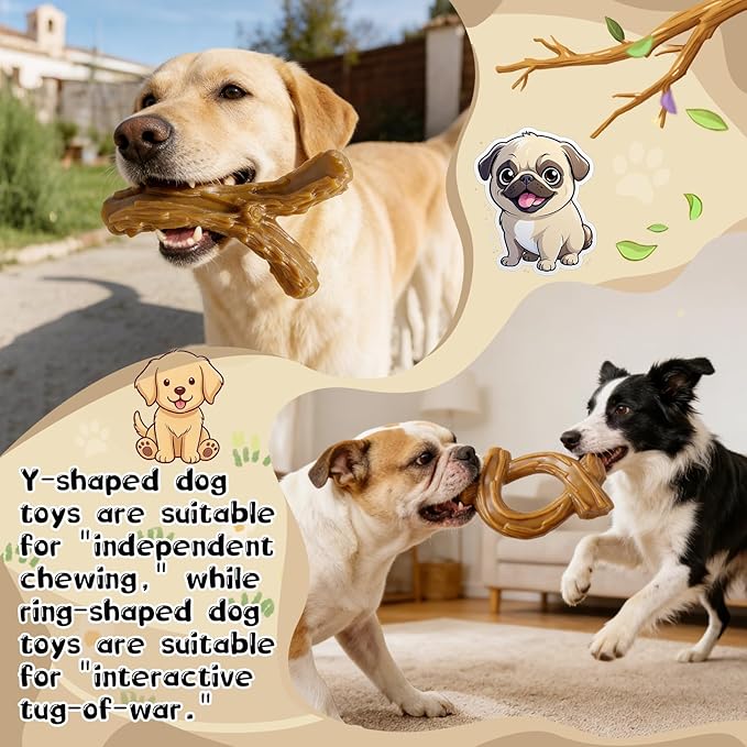 WOWBALA 2 Pack Dog Chew Toys for Aggressive Chewers, Indestructible Dog Toy for - Image 7