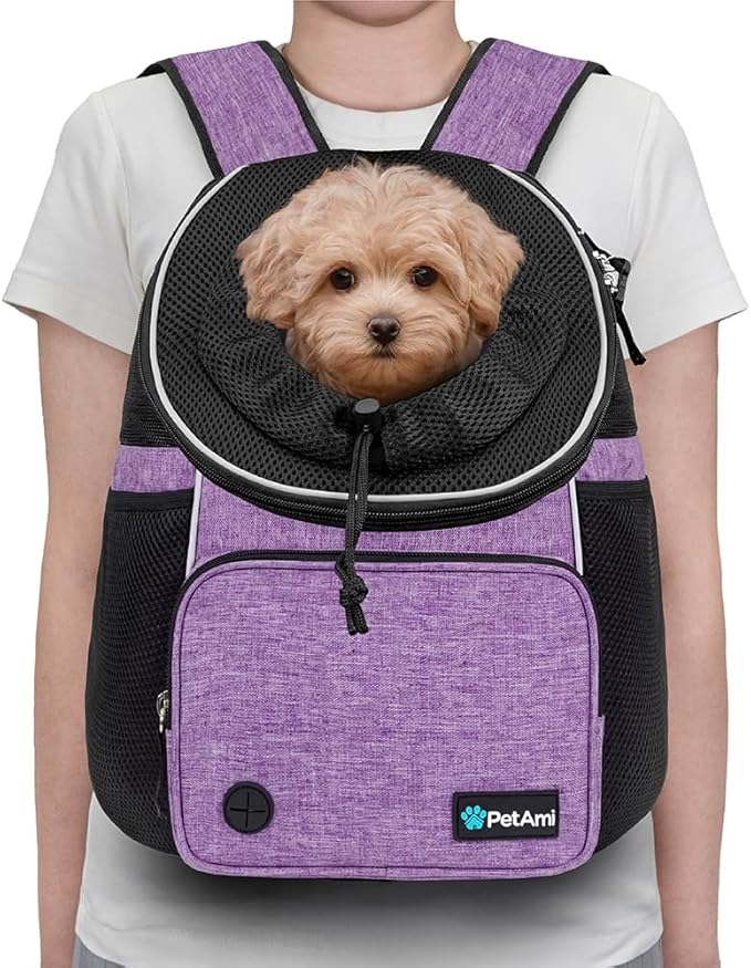 PetAmi Adjustable Cat & Dog Chest Carrier Backpack, Ventilated - Image 3