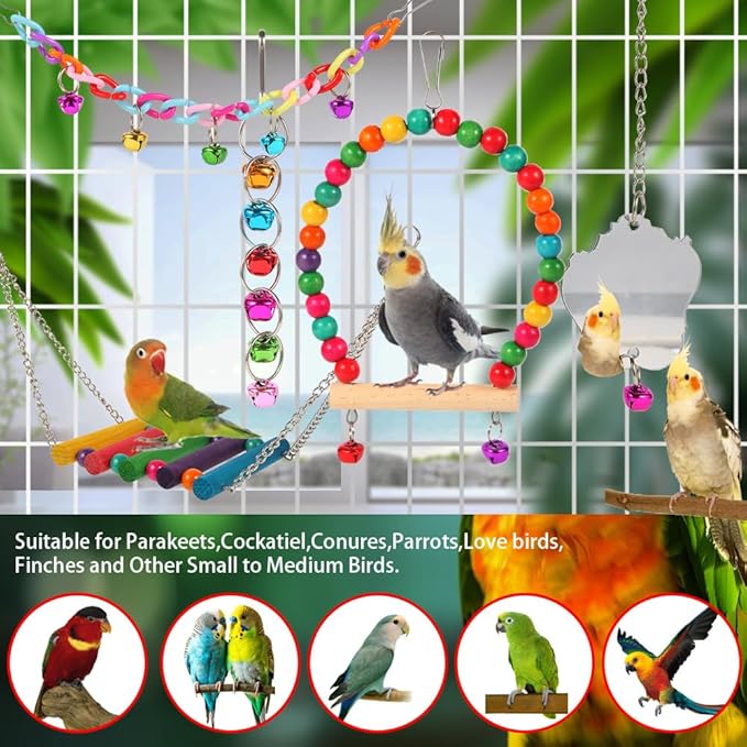 YIXUND Bird Toys for Parakeets, Cockatiels, Love Birds, Budgerigar - Image 4