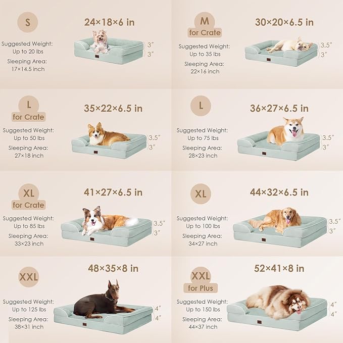 EHEYCIGA Orthopedic Dog Bed for Small Dogs, Waterproof Memory Foam Small Dog - Image 2