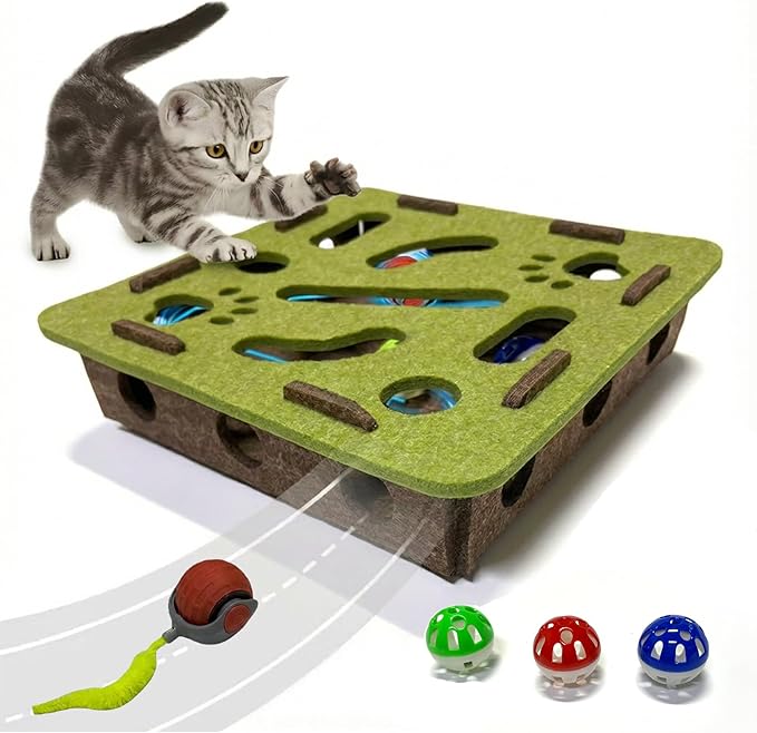 Interactive Soft Felt Cat Puzzle Toy - Image 2