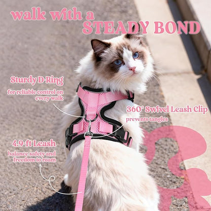 rabbitgoo Cat Harness and Leash Set, Escape Proof Kitten Harness - Image 5