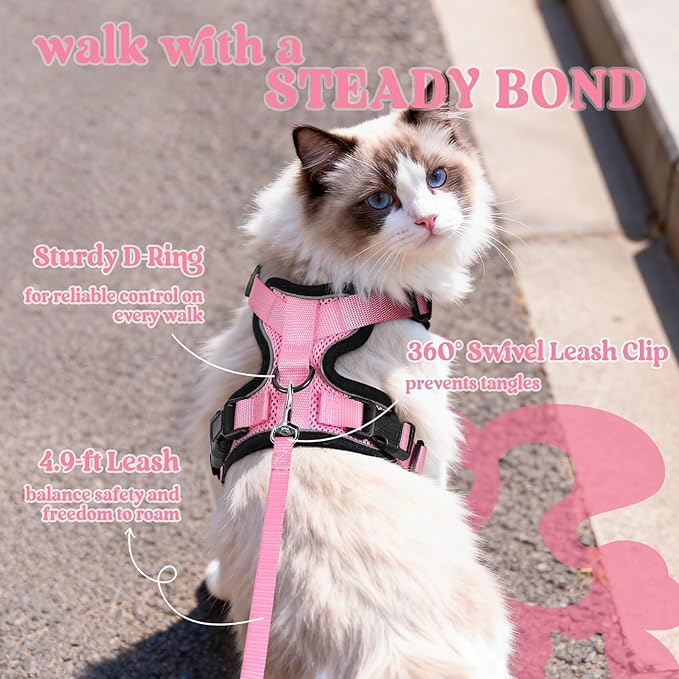 rabbitgoo Cat Harness and Leash Set, Escape Proof Vest Harness - Image 5