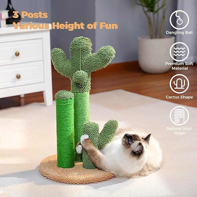 PAWZ Road Cat Scratching Post Cactus Cat Scratcher Featuring - Image 4