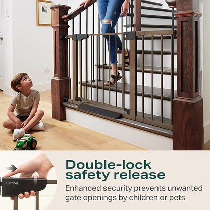 Cumbor 30-46" Baby Gate for Stairs, Mom's Choice Awards Winner-Auto Close Dog - Image 6