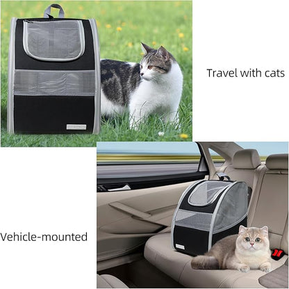 Cat Carrier Backpack with Reflector with Safety Leash Up to 15Lbs, Pet Carrier - Image 6