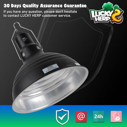 LUCKY HERP Reptile Light Fixture 8.1inch- Lightweight Aluminum Reflector Dome - Image 7