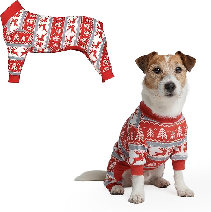 Spark Paws Dog Christmas Pajama, Dog Recovery Suit Male, Ultra-Soft and 4-Way by SparkPaws