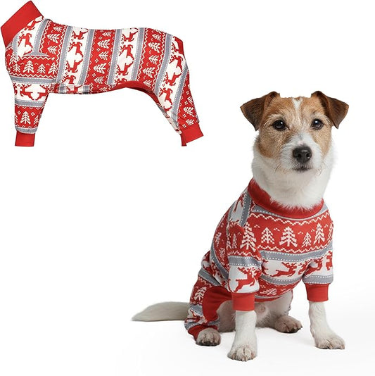 Spark Paws Dog Christmas Pajama, Dog Recovery Suit Male, Ultra-Soft and 4-Way by SparkPaws