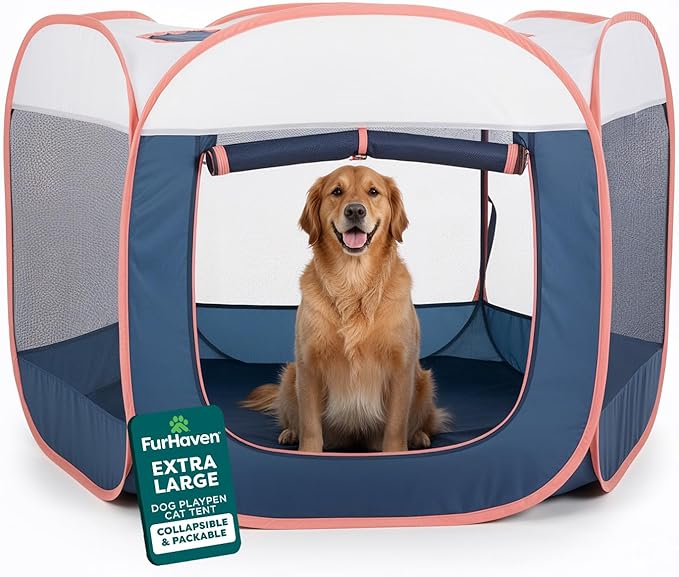 FurHaven Soft-Sided Dog & Cat Playpen, Portable Foldable Indoor & Outdoor Pet by FurHaven