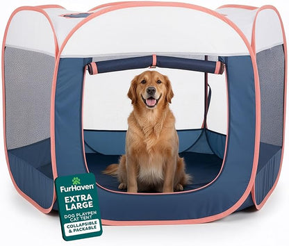 FurHaven Soft-Sided Dog & Cat Playpen, Portable Foldable Indoor & Outdoor Pet by FurHaven