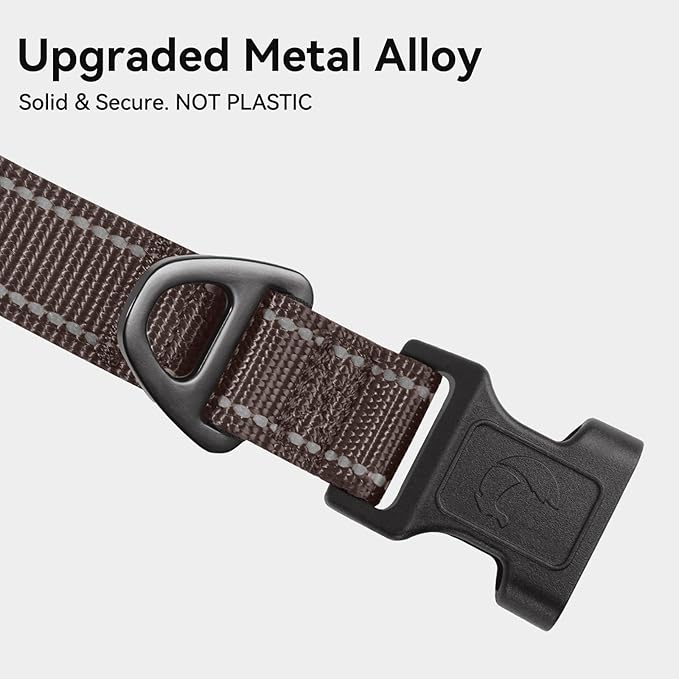 Joytale Reflective Dog Collar, Soft Neoprene Padded, Metal D-Ring, Nylon Pet - Image 3