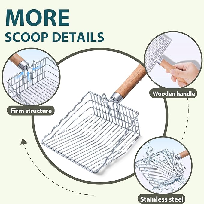 Cat Litter Scoop, Kitty Metal Scooper - Image 3