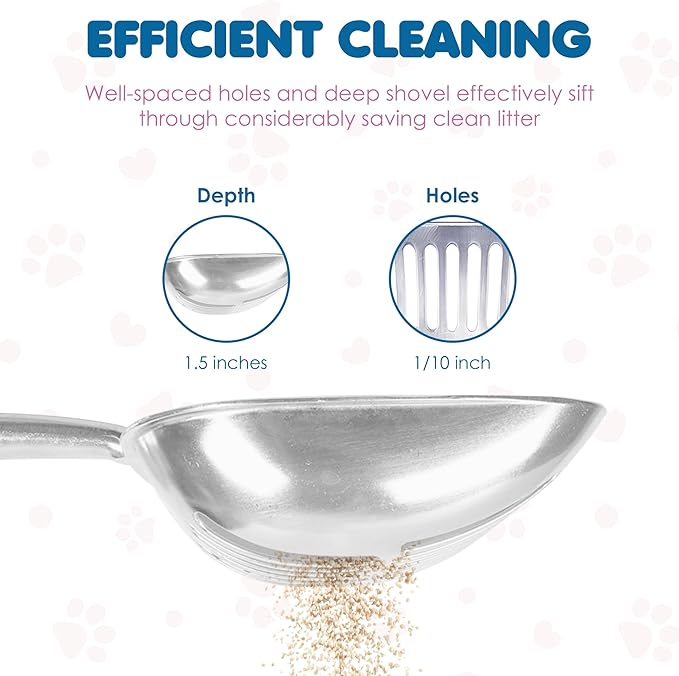 SunGrow Large Cat Litter Scoop, Life Transforming Cat Scooper, Saves Clear - Image 3