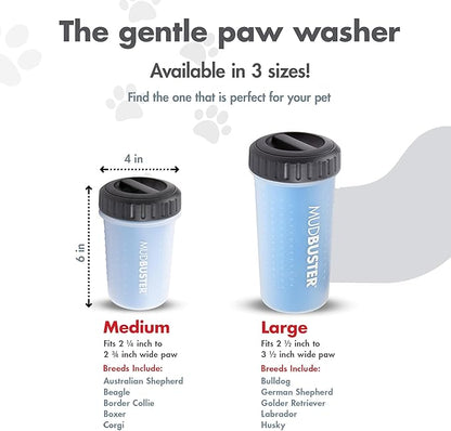 Dexas Lidded MudBuster Medium Dog Paw Cleaner, Pro Blue, Fits 1.5"-2.5" Wide - Image 3