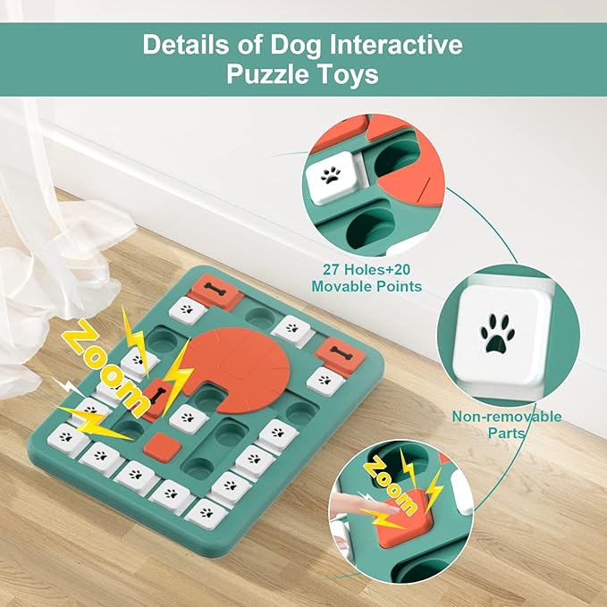 FOXMM Dog Puzzle Toys, Interactive Treat Puzzle Dog Toy - Image 6