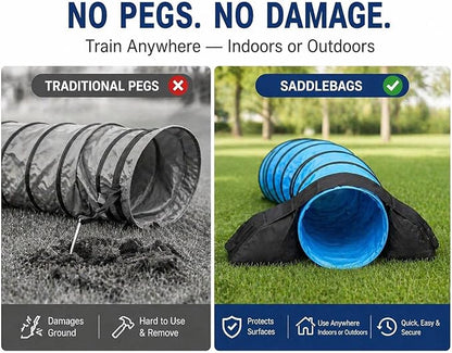 IRSTBL Dog Agility Tunnel Saddlebags – Set of 2 Waterproof Sandbag Weights - Image 4