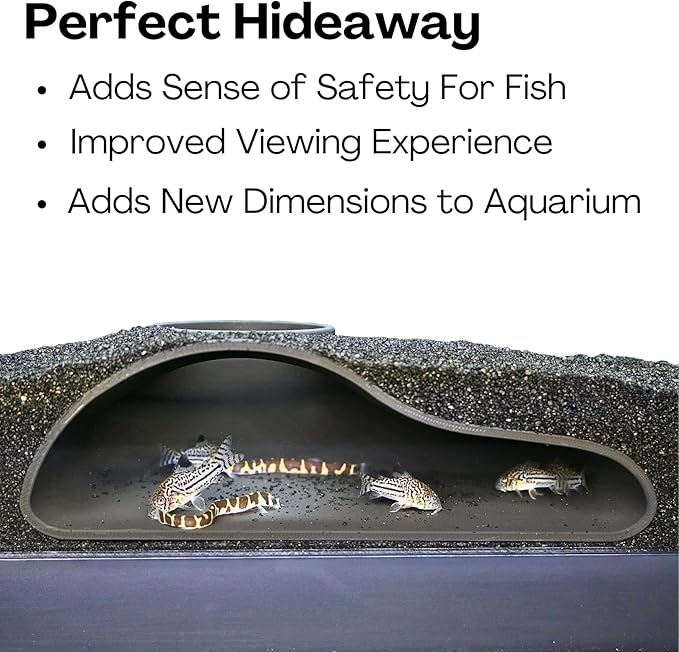 Lucky Critter Aquarium Underground Tunnel Cave Natural Curve | Viewing Fish & - Image 4