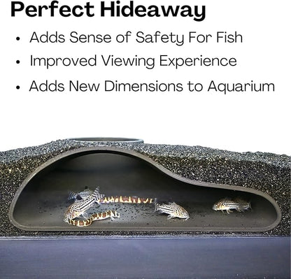Lucky Critter Aquarium Underground Tunnel Cave Natural Curve | Viewing Fish & - Image 4