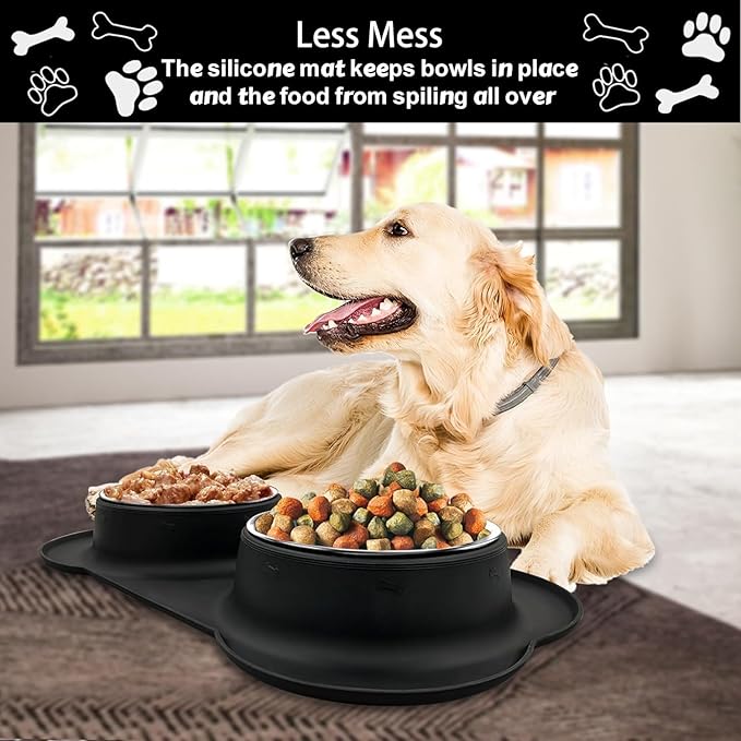 AsFrost Dog Food Bowls Stainless Steel Dog Bowls, Dog Food and Water Bowl Set - Image 5