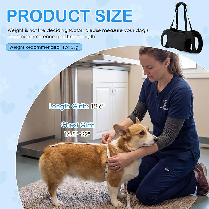 Shinylin Dog Carry Sling Emergency Backpack Pet Legs Support and Rehabilitation - Image 3