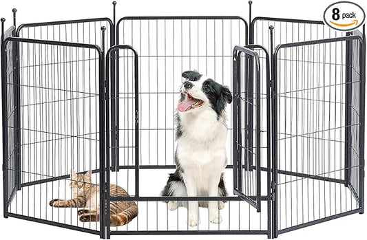 Dog Playpen, 32/40/45 Inch Height in Heavy Duty, Folding Indoor Outdoor by BestForYourPets