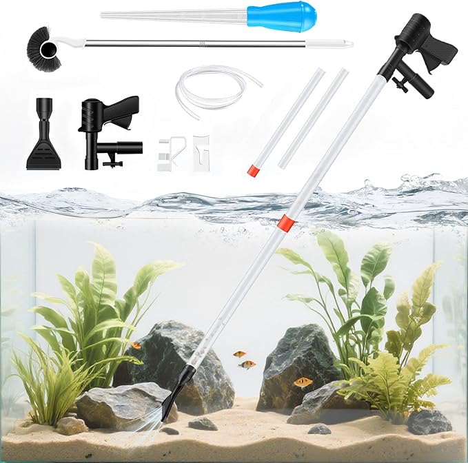 FISORAS Aquarium Gravel Cleaner, Fish Tank Cleaner Gravel Vacuum by FISORAS