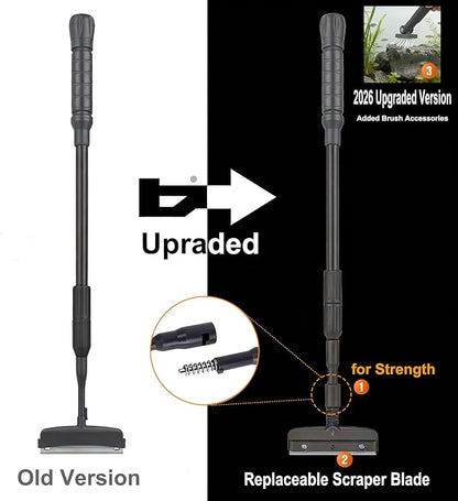 Carefree Fish 6IN1+1 Aquarium Cleaning Tools Long Handle Adjustable Length - Image 2