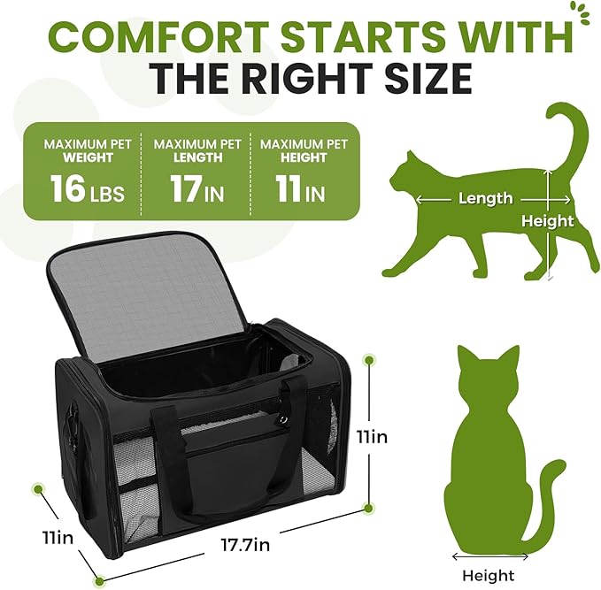 Expandable Cat Carrier Airline Approved Soft-Sided Pet Travel Carrier - Image 2
