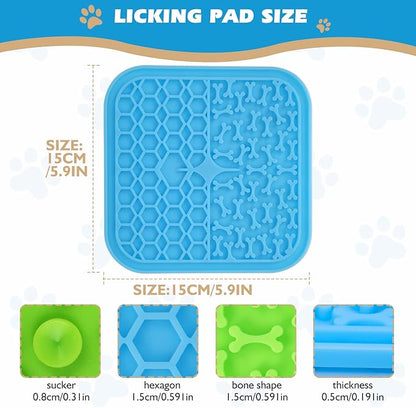 2 Pack Lick Mat for Dogs and Cats, Dog Slow Feeder Dowl Mat for Bathing - Image 6
