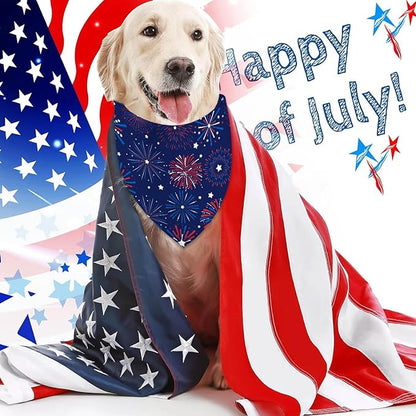4th of July Dog Bandanas, Patriotic Holiday Party Pet Decorations 2 Pack - Image 6