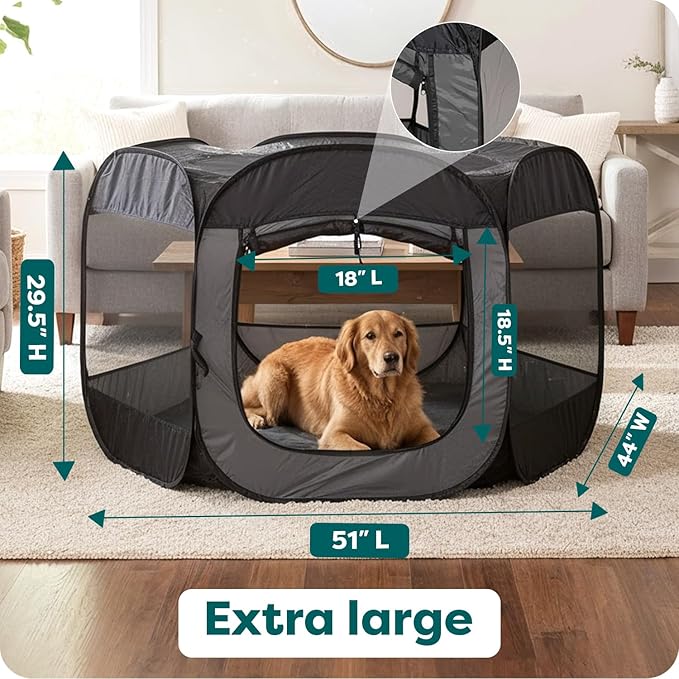 FurHaven Soft-Sided Dog & Cat Playpen, Portable Foldable Indoor & Outdoor Pet - Image 3