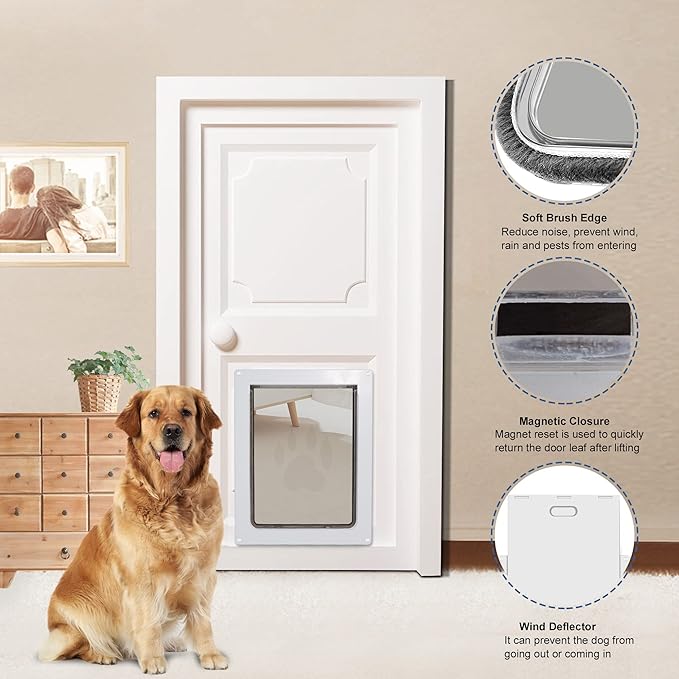CEESC Large Dog Door for Pets Up to 100 lb, Weatherproof Pet Door for Cats and - Image 3