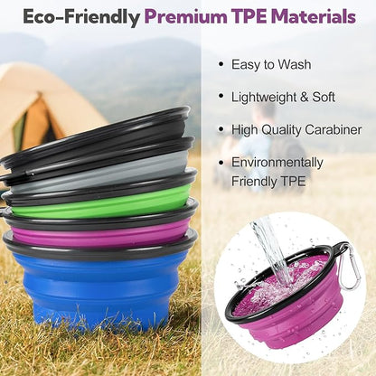 Collapsible Dog Bowl 2 Pack, Dog Water Bowls - Image 6