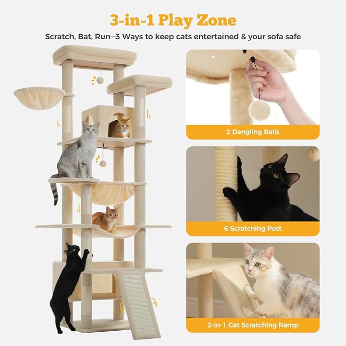 MUTTROS 81" Heavy Duty Cat Tree - Image 6