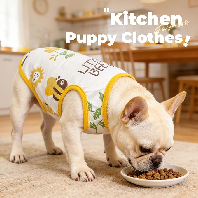 PETCARE Cartoon Dog Shirts for Small Dogs Cute Dog Clothes Yellow Bee Tshirt - Image 5