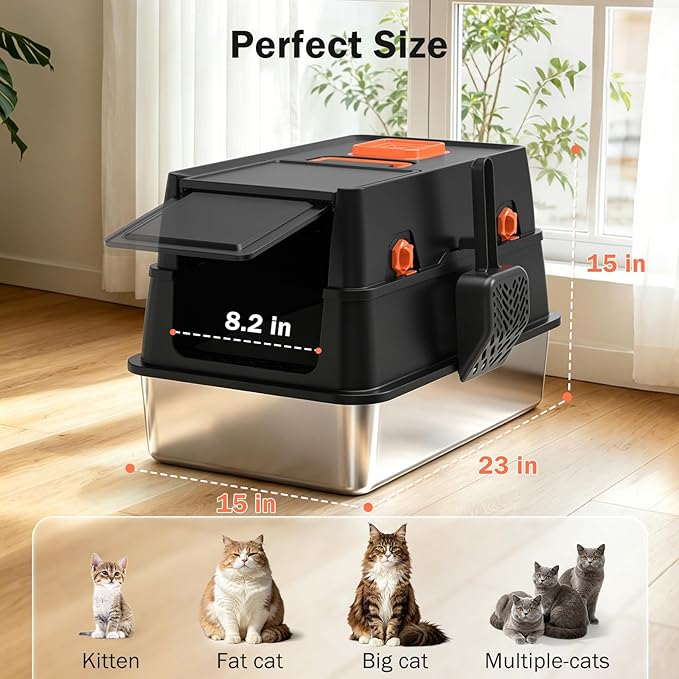 Stainless Steel Litter Box - Image 6