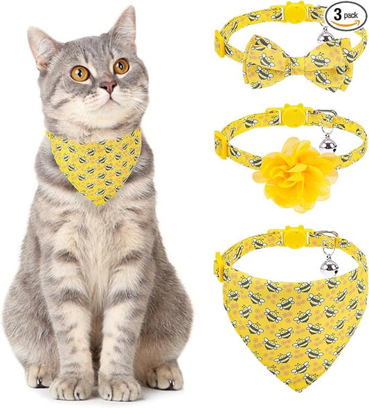 Breakaway Cat Collars with Bell & Cute Pendants by VKPETFR