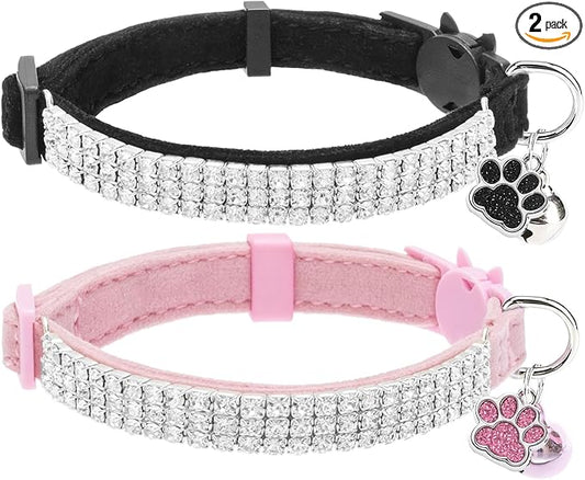 EXPAWLORER Soft Velvet Safe Cat Collars by EXPAWLORER