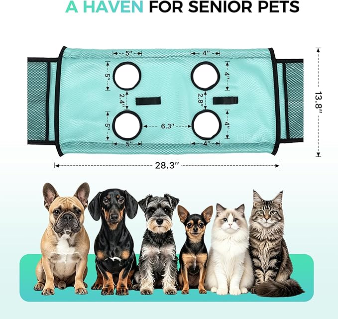 Pet Grooming Hammock with Stand, Foldable Design, Holds Up to 165 Lbs, Joint - Image 6