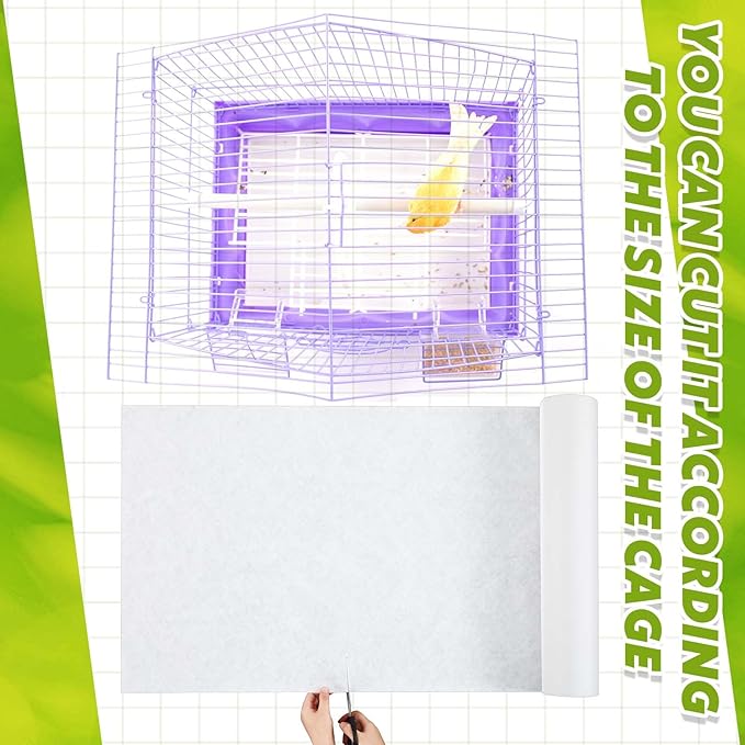 Drydiet 100 ft x 22 Inch Bird Cage Liner Disposable Cages Cushion Pad Mat - Image 5